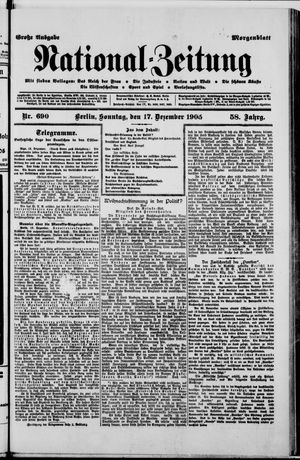 Nationalzeitung vom 17.12.1905