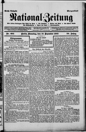 Nationalzeitung vom 19.12.1905