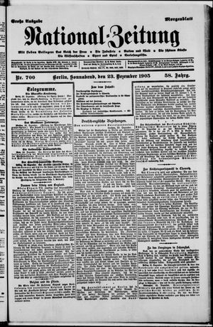 Nationalzeitung vom 23.12.1905