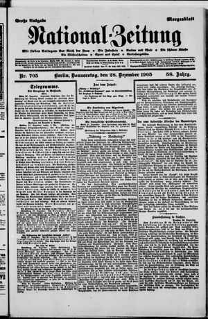 Nationalzeitung vom 28.12.1905