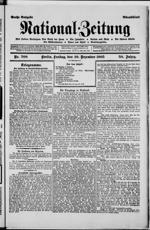 Nationalzeitung vom 29.12.1905