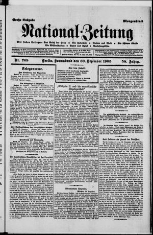 Nationalzeitung vom 30.12.1905