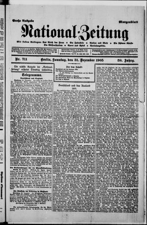 Nationalzeitung vom 31.12.1905