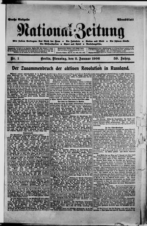 Nationalzeitung vom 02.01.1906