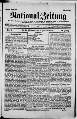 National-Zeitung on Jan 3, 1906