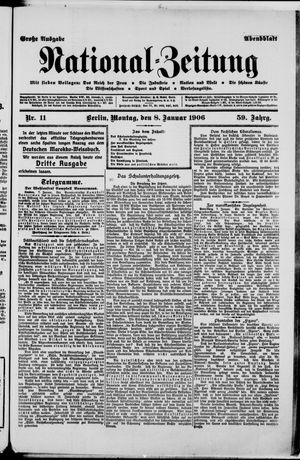Nationalzeitung vom 08.01.1906