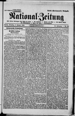 Nationalzeitung vom 09.01.1906