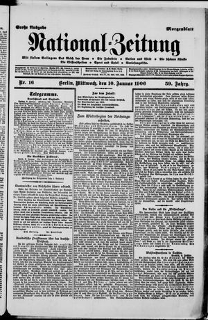Nationalzeitung vom 10.01.1906