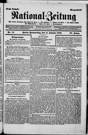 Nationalzeitung vom 11.01.1906
