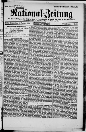 Nationalzeitung vom 11.01.1906