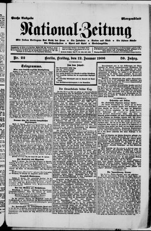 Nationalzeitung vom 12.01.1906