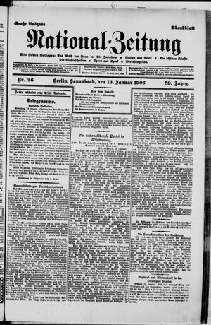 Nationalzeitung vom 13.01.1906