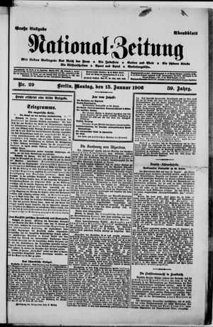 Nationalzeitung vom 15.01.1906