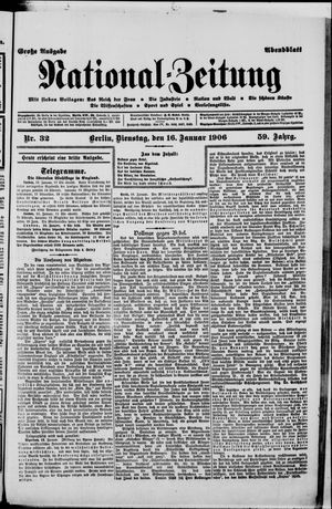 Nationalzeitung vom 16.01.1906