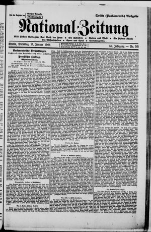 Nationalzeitung on Jan 16, 1906