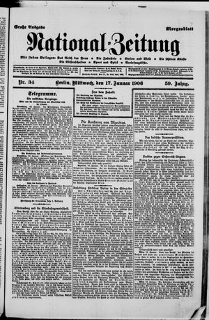 Nationalzeitung vom 17.01.1906