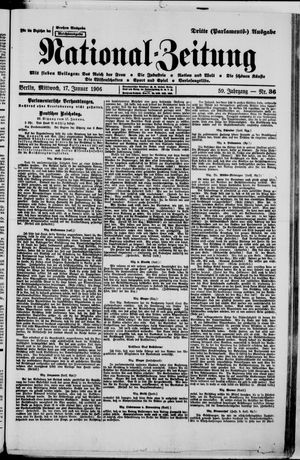 National-Zeitung on Jan 17, 1906