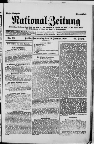 Nationalzeitung on Jan 18, 1906