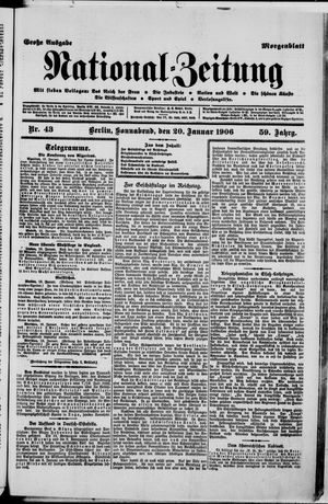 Nationalzeitung on Jan 20, 1906
