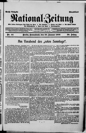 Nationalzeitung on Jan 20, 1906