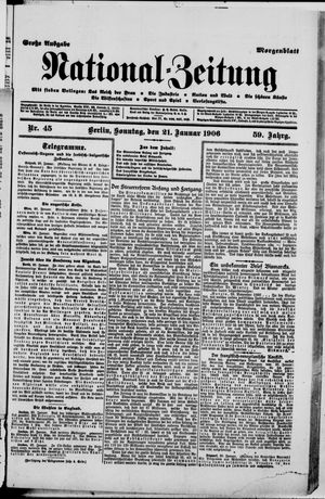 Nationalzeitung on Jan 21, 1906