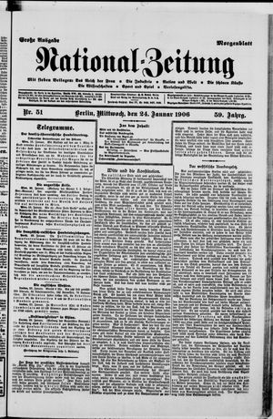 Nationalzeitung vom 24.01.1906