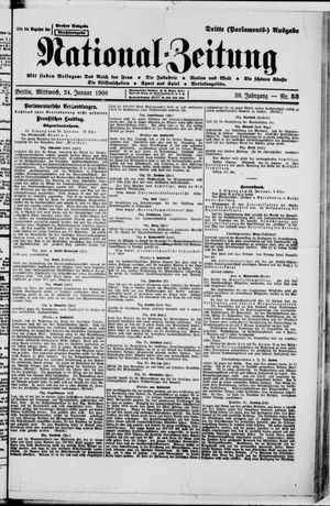 Nationalzeitung vom 24.01.1906