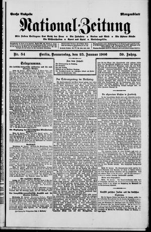 National-Zeitung on Jan 25, 1906