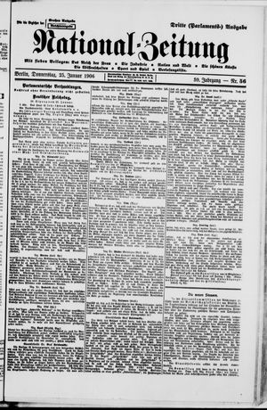 National-Zeitung on Jan 25, 1906