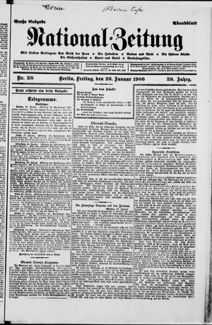 Nationalzeitung vom 26.01.1906