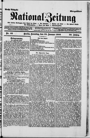 Nationalzeitung vom 28.01.1906