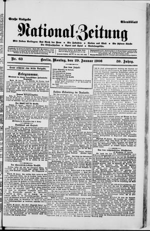 Nationalzeitung vom 29.01.1906