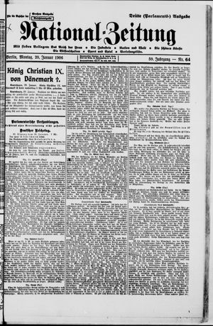 Nationalzeitung vom 29.01.1906