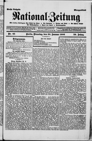 Nationalzeitung vom 30.01.1906