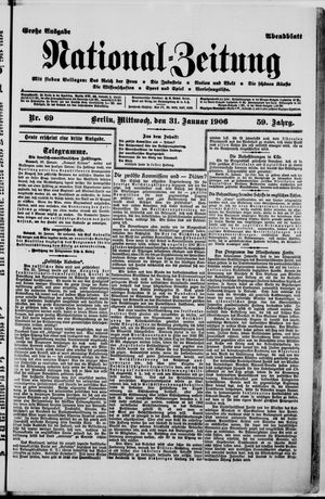 Nationalzeitung vom 31.01.1906