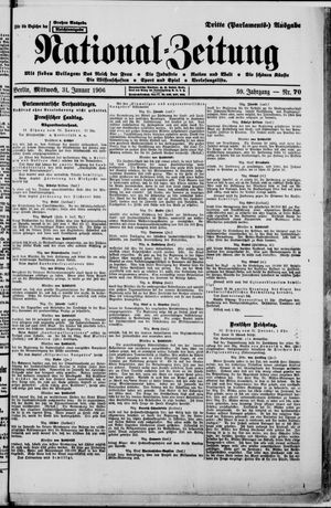 Nationalzeitung vom 31.01.1906