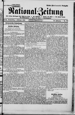 Nationalzeitung vom 01.02.1906