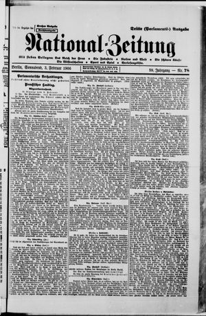 Nationalzeitung vom 03.02.1906