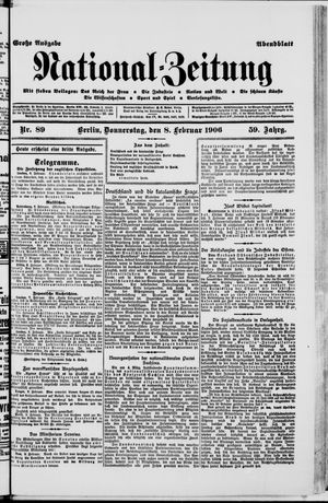 Nationalzeitung vom 08.02.1906
