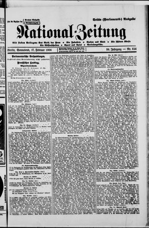 Nationalzeitung on Feb 17, 1906