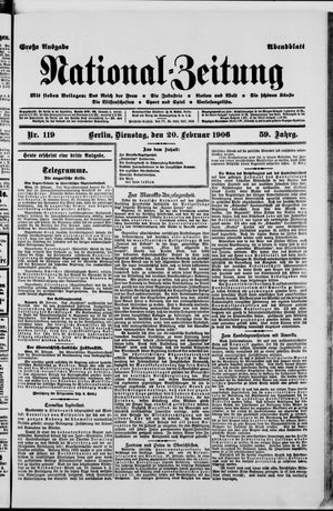 Nationalzeitung vom 20.02.1906