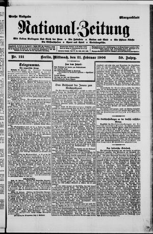 Nationalzeitung vom 21.02.1906