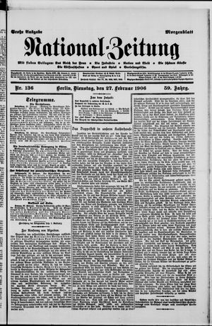 Nationalzeitung on Feb 27, 1906