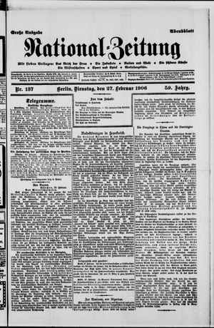 Nationalzeitung on Feb 27, 1906