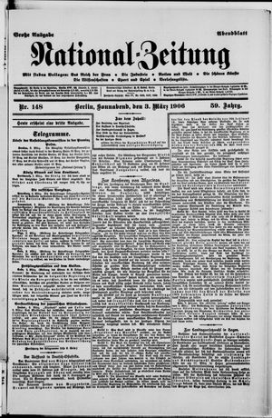 Nationalzeitung vom 03.03.1906