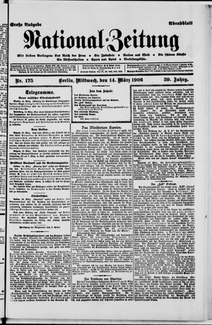 Nationalzeitung on Mar 14, 1906