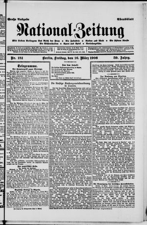 Nationalzeitung vom 16.03.1906