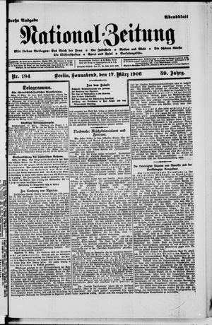Nationalzeitung vom 17.03.1906