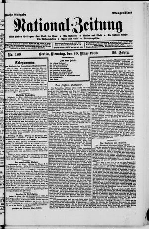 Nationalzeitung vom 20.03.1906