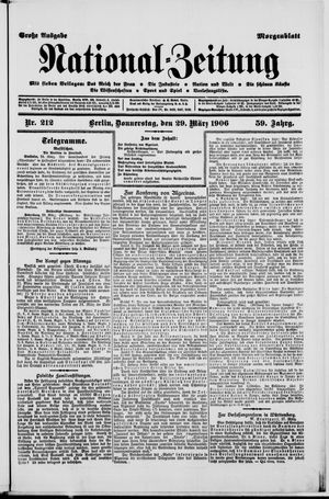 Nationalzeitung vom 29.03.1906